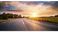 Road at sunset