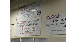 Baldor Electric39s Belton SC facility has logged 17 years without a losttime accident